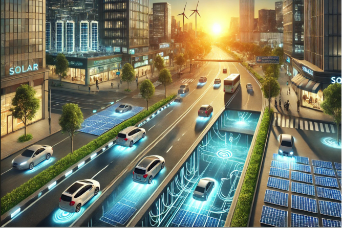 Solar Matrixs Roads Wireless Charging your EV & Devices as you drive.